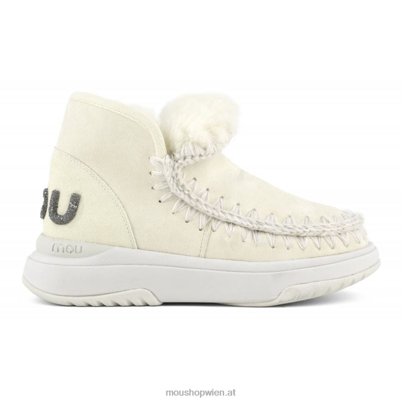 Frauen Eskimo-Jogger-Glitzer-Logo Mou P660X761 Vanille