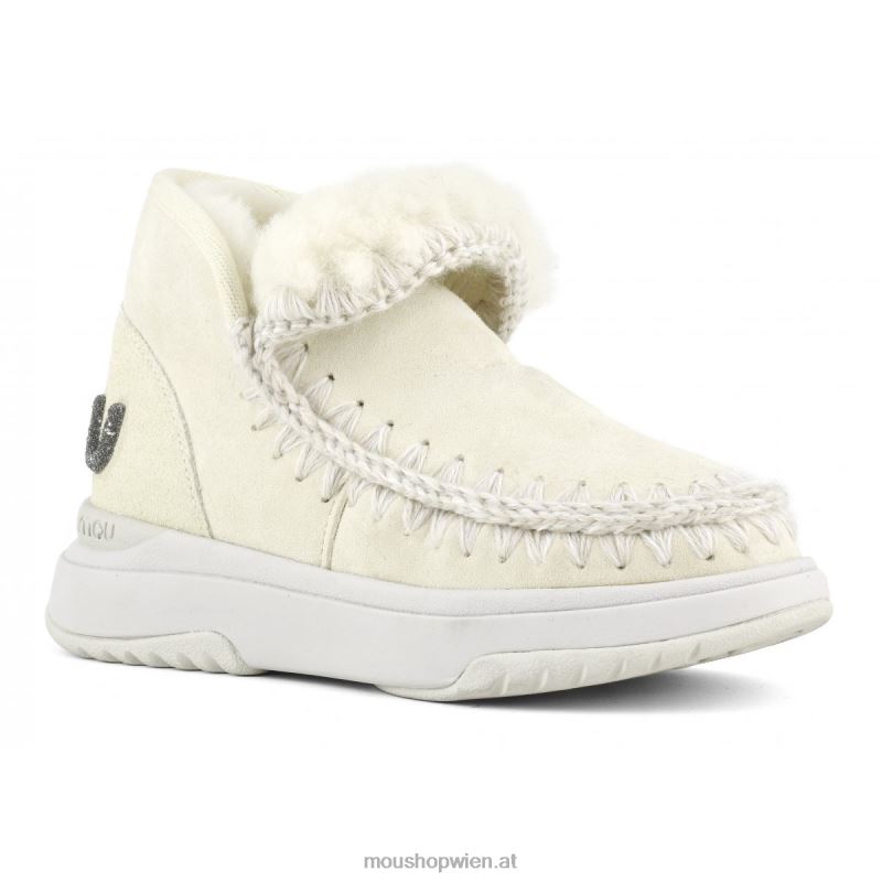 Frauen Eskimo-Jogger-Glitzer-Logo Mou P660X761 Vanille