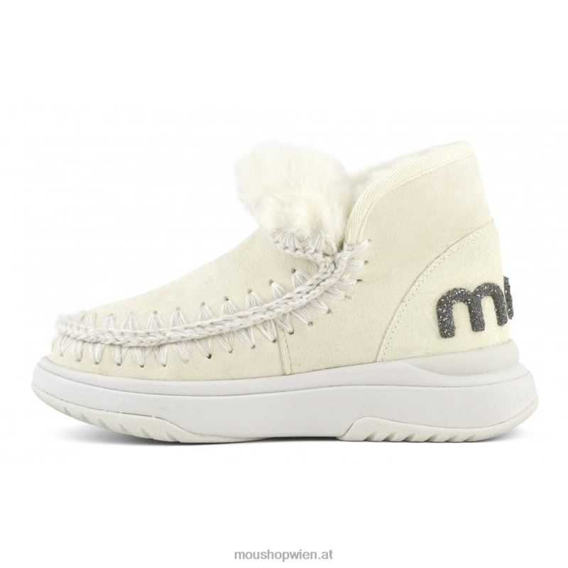 Frauen Eskimo-Jogger-Glitzer-Logo Mou P660X761 Vanille