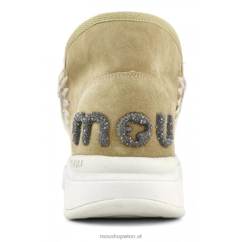 Frauen Eskimo-Jogger-Glitzer-Logo Mou P660X762 Tabak