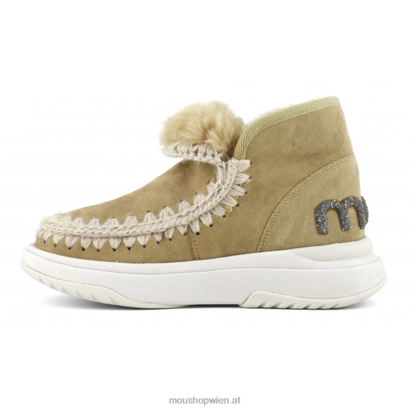 Frauen Eskimo-Jogger-Glitzer-Logo Mou P660X762 Tabak