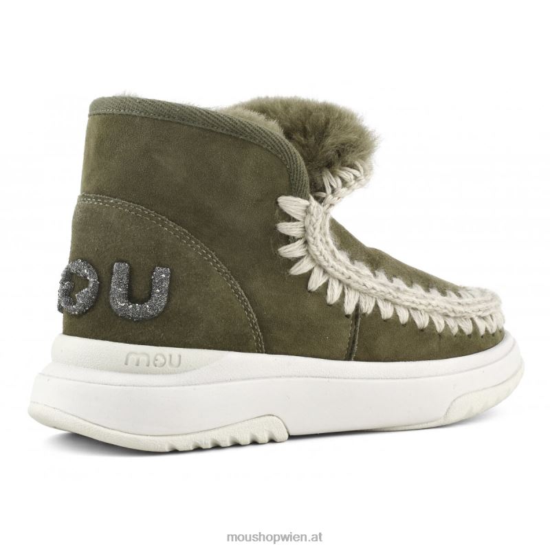 Frauen Eskimo-Jogger-Glitzer-Logo Mou P660X763 Moos