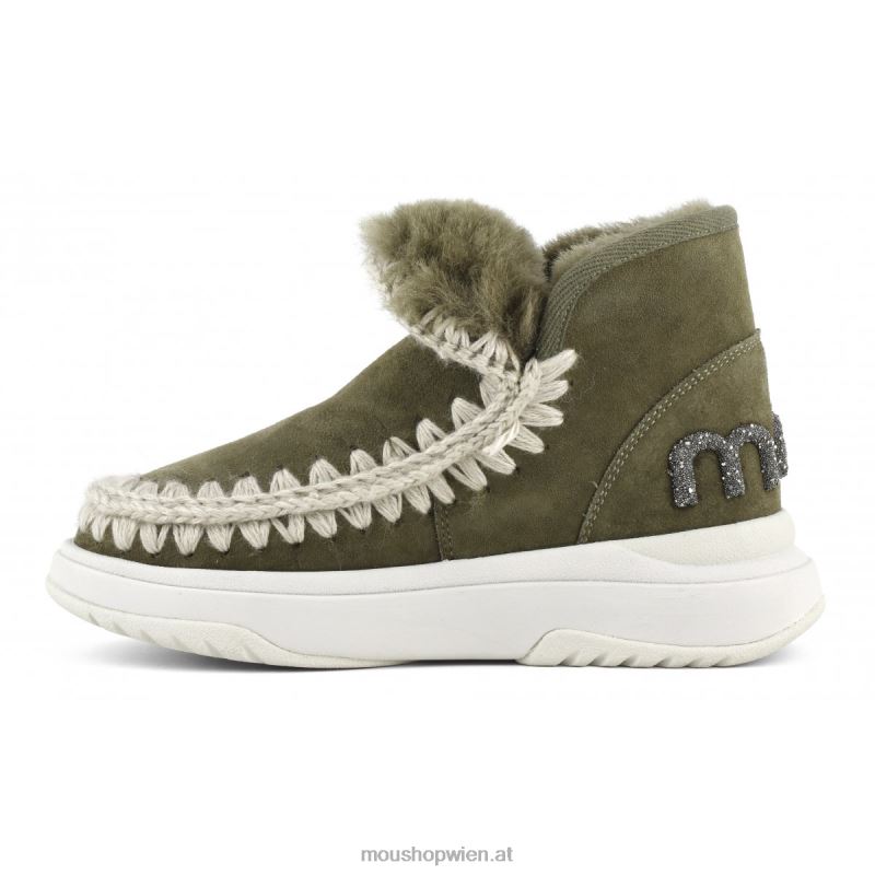 Frauen Eskimo-Jogger-Glitzer-Logo Mou P660X763 Moos