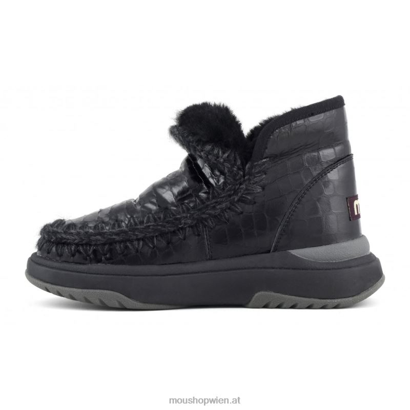 Frauen Eskimo-Jogger Mou P660X756 schwarz glitzerndes Krokodil