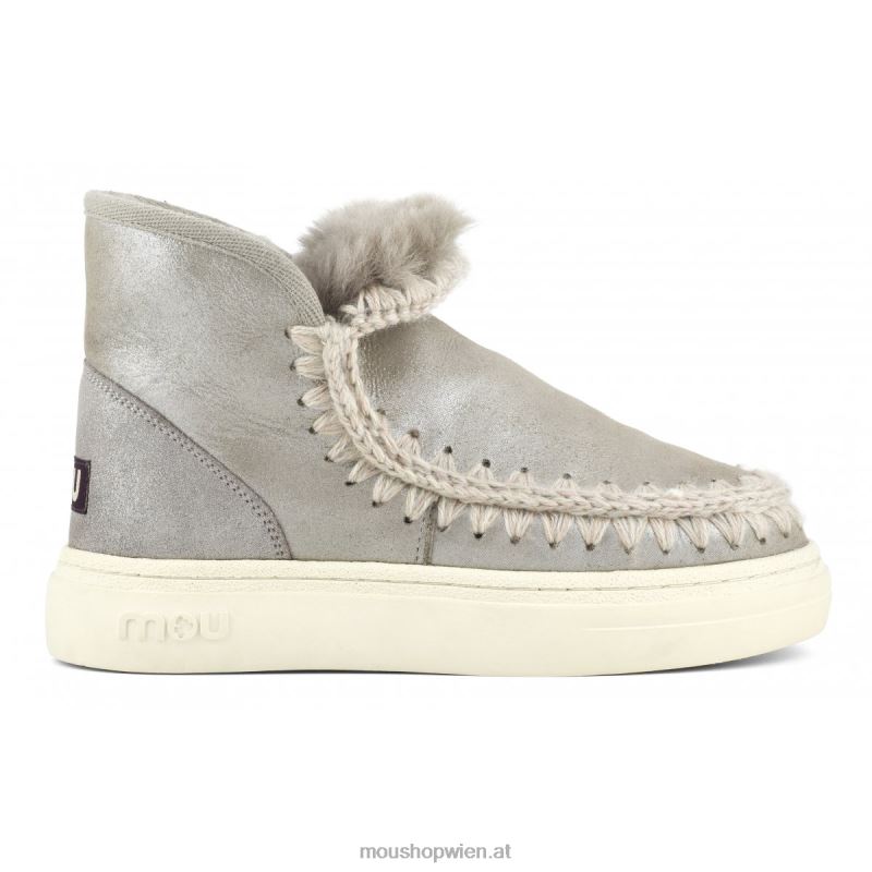 Frauen Eskimo-Sneaker Bold 738 Mou P660X739 Mikroglitter Elefantengrau