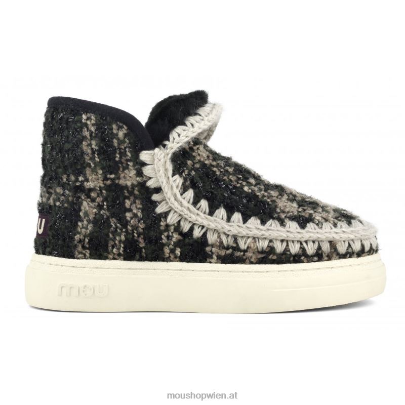 Frauen Eskimo-Sneaker Bold 749 Mou P660X753 Tartan-Lurex-Grün