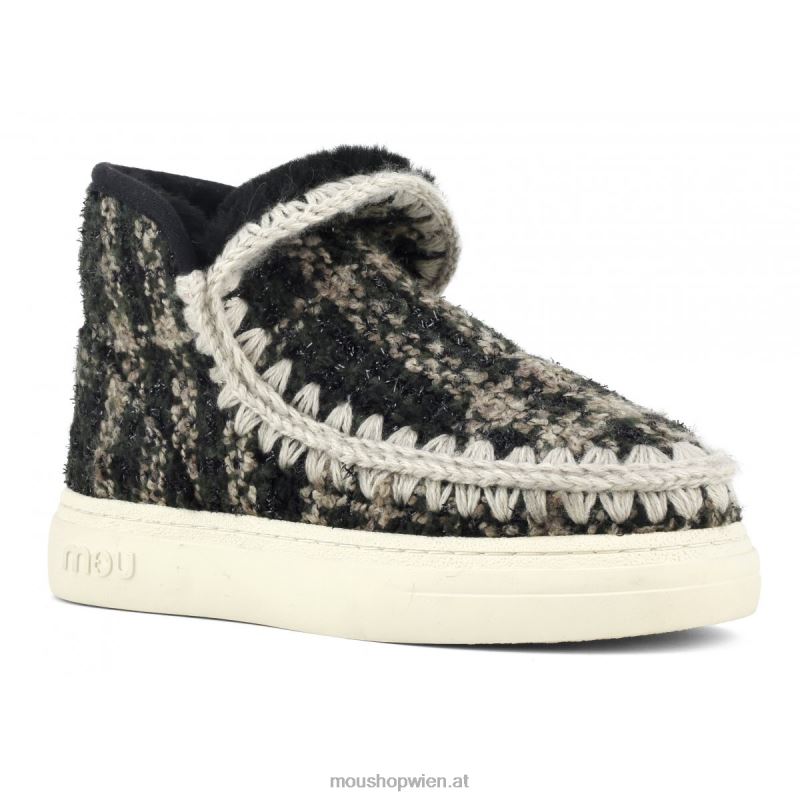 Frauen Eskimo-Sneaker Bold 749 Mou P660X753 Tartan-Lurex-Grün