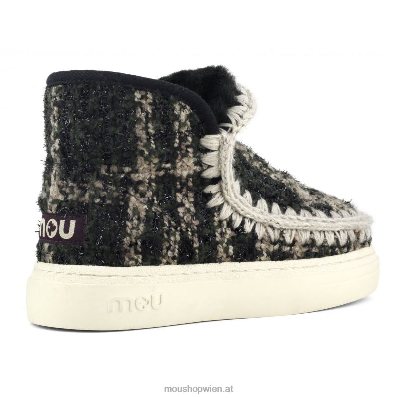 Frauen Eskimo-Sneaker Bold 749 Mou P660X753 Tartan-Lurex-Grün