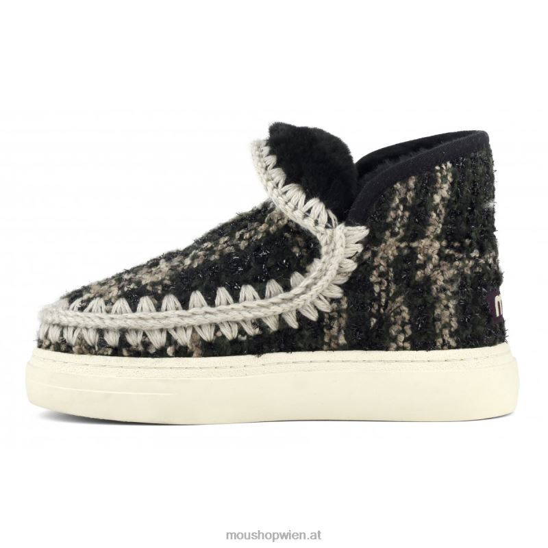 Frauen Eskimo-Sneaker Bold 749 Mou P660X753 Tartan-Lurex-Grün
