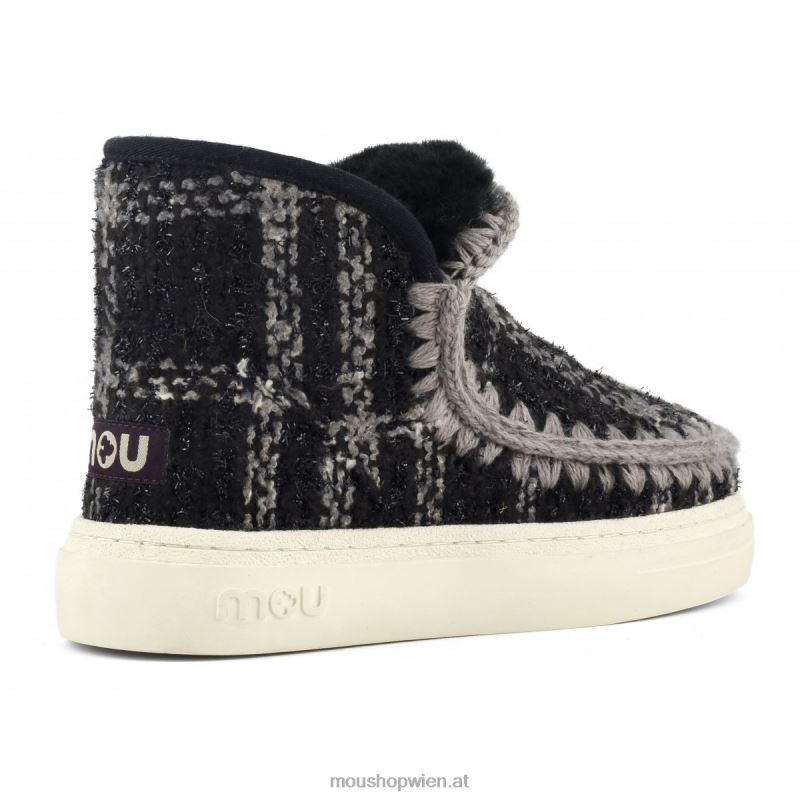 Frauen Eskimo-Sneaker Bold 749 Mou P660X754 Tartan Lurex schwarz-weiß