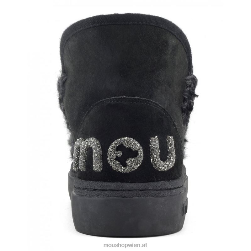 Frauen Eskimo-Sneaker mit auffälligem Glitzer-Logo Mou P660X729 Schwarz