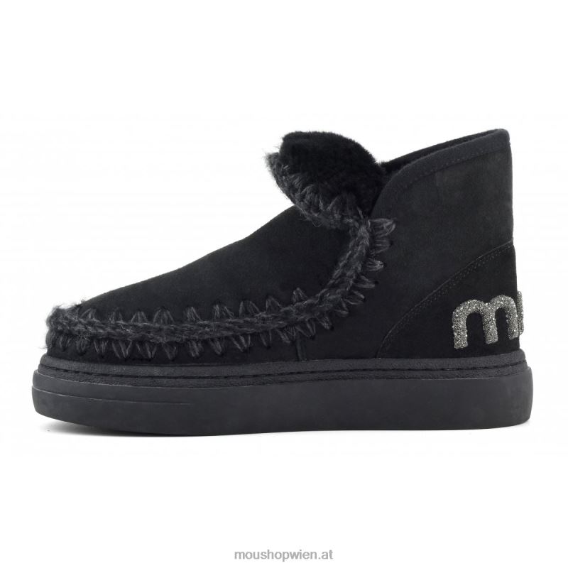 Frauen Eskimo-Sneaker mit auffälligem Glitzer-Logo Mou P660X729 Schwarz
