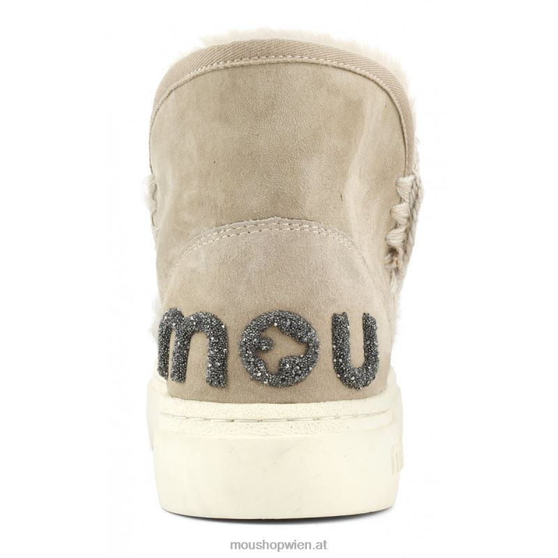 Frauen Eskimo-Sneaker mit auffälligem Glitzer-Logo Mou P660X732 Kamel