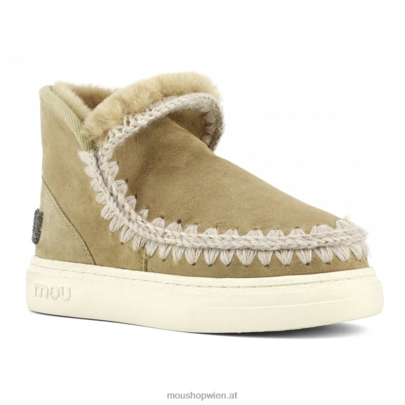 Frauen Eskimo-Sneaker mit auffälligem Glitzer-Logo Mou P660X734 Tabak