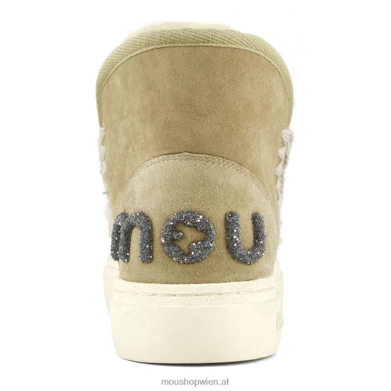 Frauen Eskimo-Sneaker mit auffälligem Glitzer-Logo Mou P660X734 Tabak