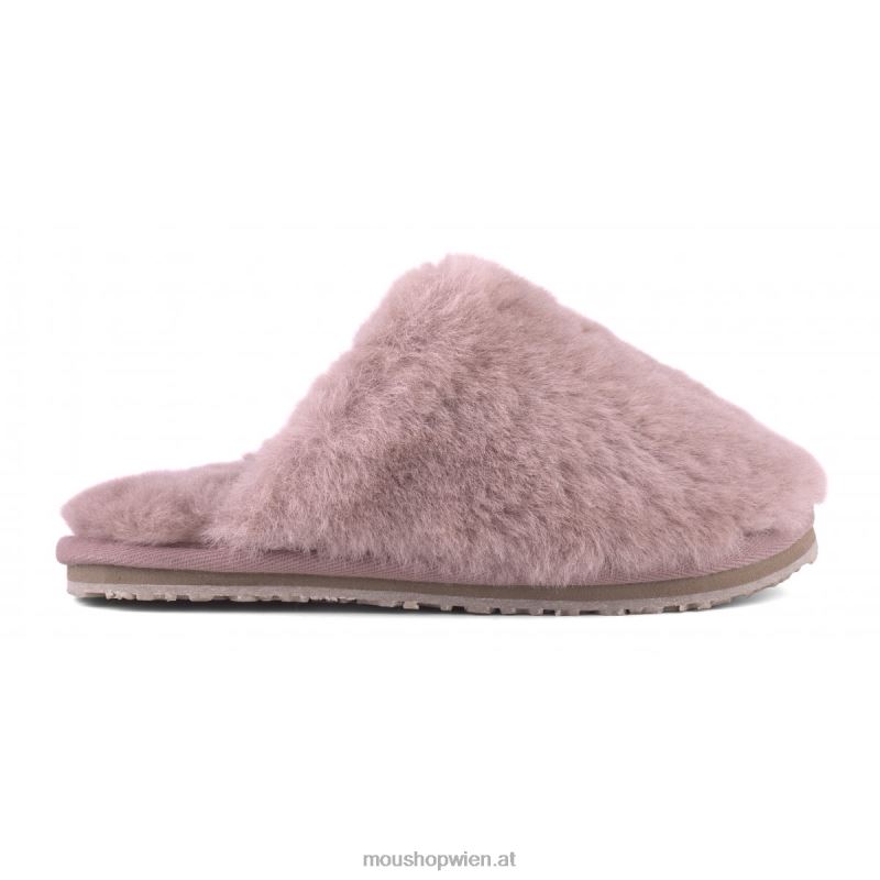 Frauen Geschlossener Slipper aus Schaffellfell Mou P660X460 antike Rose