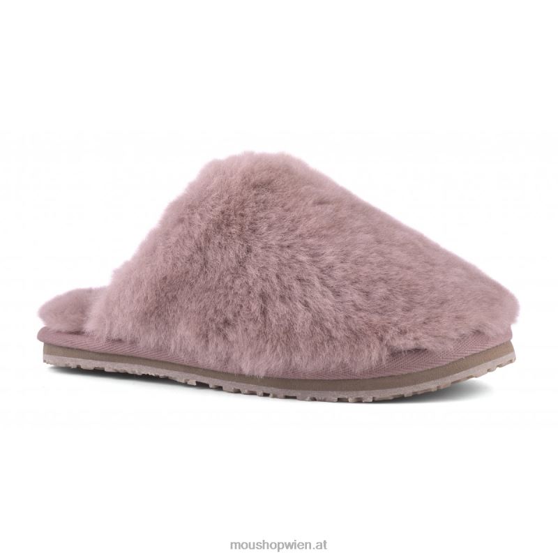 Frauen Geschlossener Slipper aus Schaffellfell Mou P660X460 antike Rose