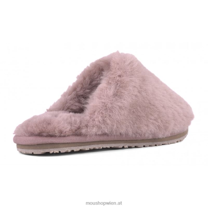 Frauen Geschlossener Slipper aus Schaffellfell Mou P660X460 antike Rose