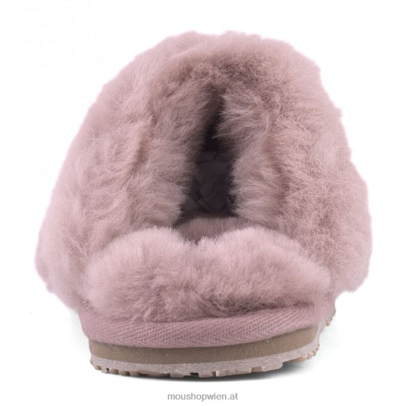 Frauen Geschlossener Slipper aus Schaffellfell Mou P660X460 antike Rose
