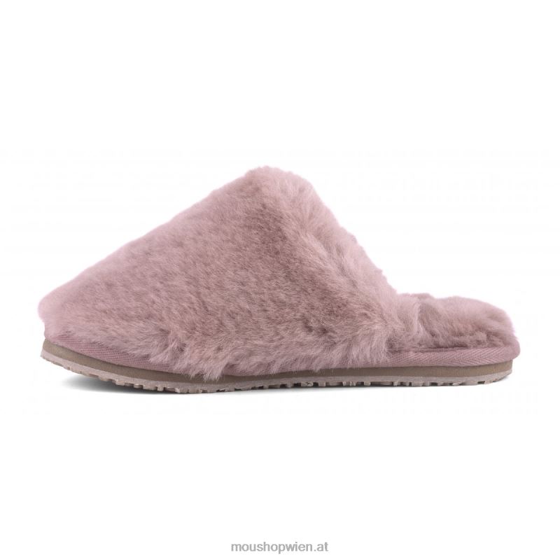 Frauen Geschlossener Slipper aus Schaffellfell Mou P660X460 antike Rose