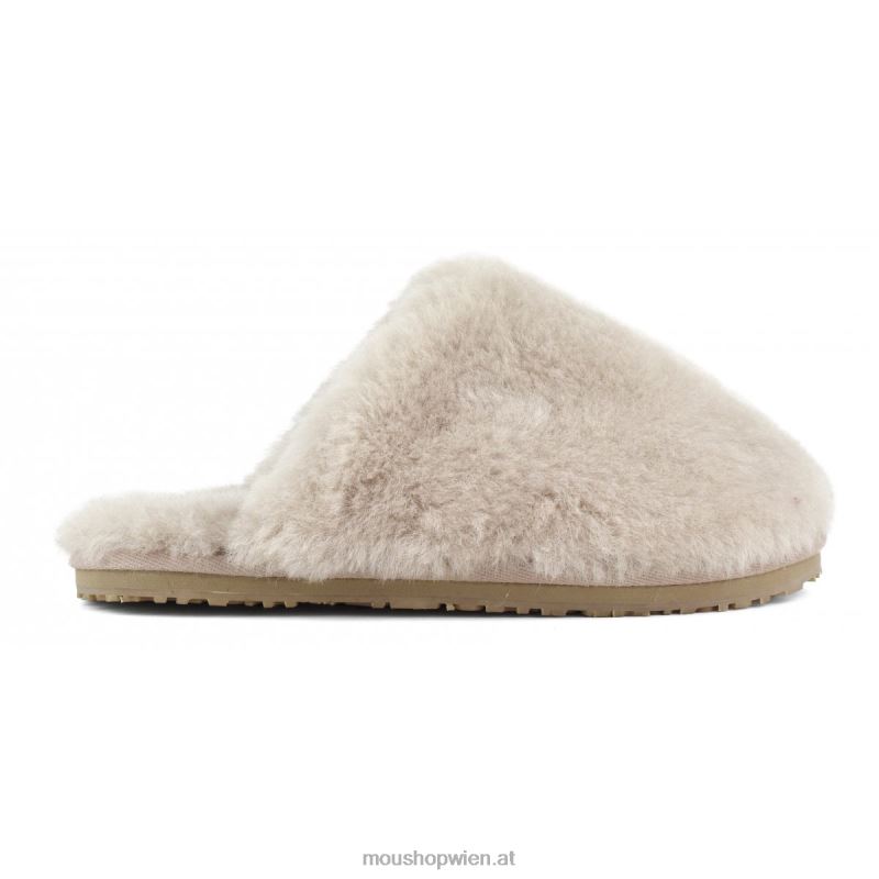 Frauen Geschlossener Slipper aus Schaffellfell Mou P660X462 rosabeige