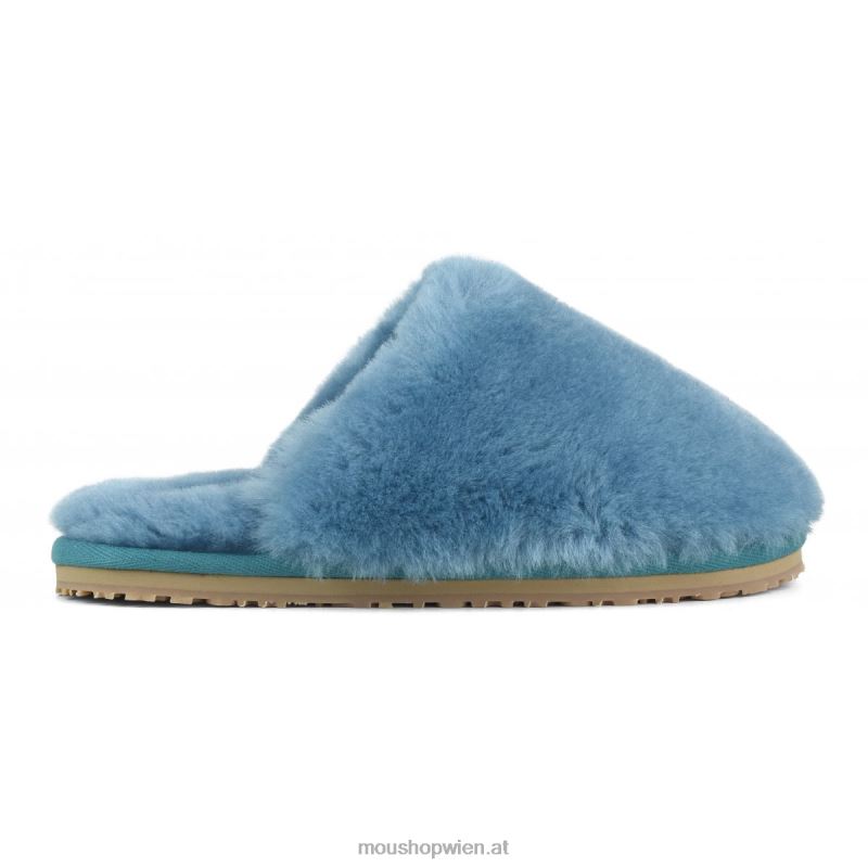 Frauen Geschlossener Slipper aus Schaffellfell Mou P660X469 Biskaya-Bucht
