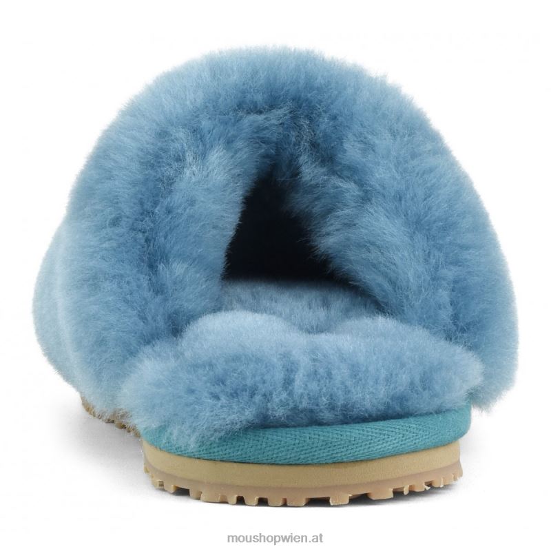 Frauen Geschlossener Slipper aus Schaffellfell Mou P660X469 Biskaya-Bucht