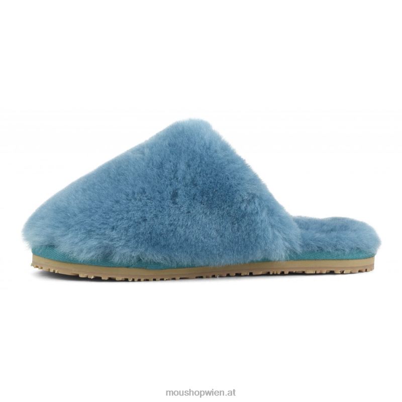 Frauen Geschlossener Slipper aus Schaffellfell Mou P660X469 Biskaya-Bucht