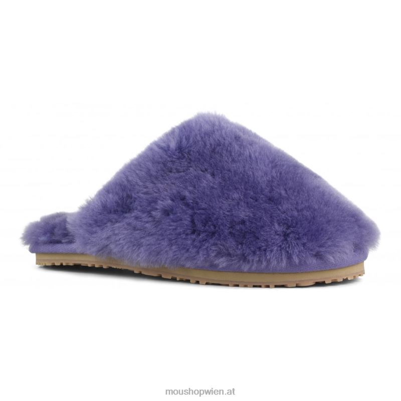 Frauen Geschlossener Slipper aus Schaffellfell Mou P660X470 Dämmerungsviolett
