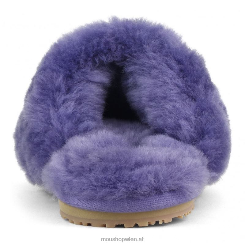 Frauen Geschlossener Slipper aus Schaffellfell Mou P660X470 Dämmerungsviolett