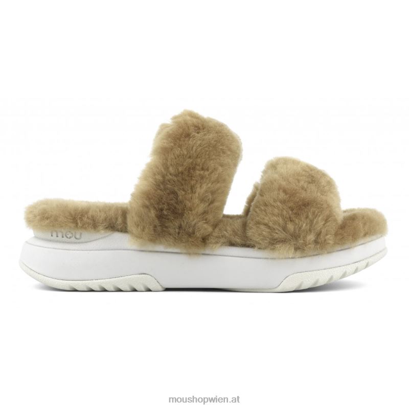 Frauen Jogger-Slipper Mou P660X505 Cognac