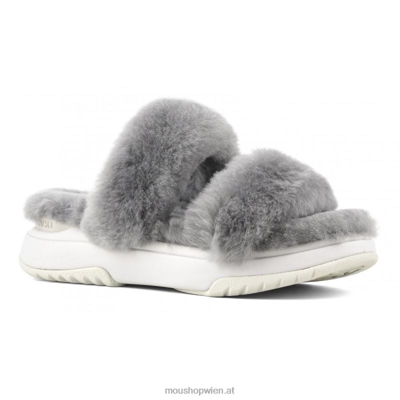 Frauen Jogger-Slipper Mou P660X506 hellgrau