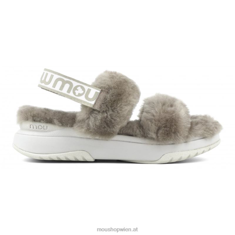 Frauen Jogger-Slipper-Rückenriemen Mou P660X511 Elefantengrau