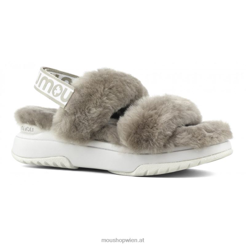 Frauen Jogger-Slipper-Rückenriemen Mou P660X511 Elefantengrau