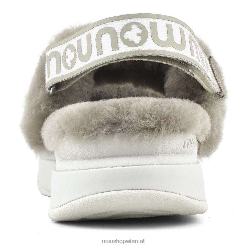 Frauen Jogger-Slipper-Rückenriemen Mou P660X511 Elefantengrau