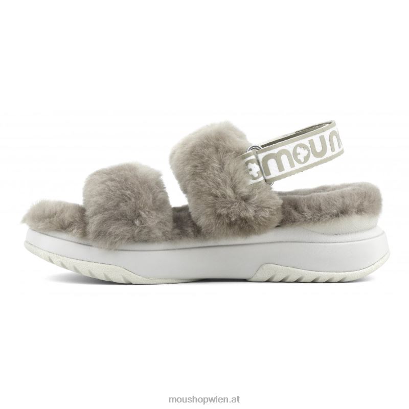 Frauen Jogger-Slipper-Rückenriemen Mou P660X511 Elefantengrau