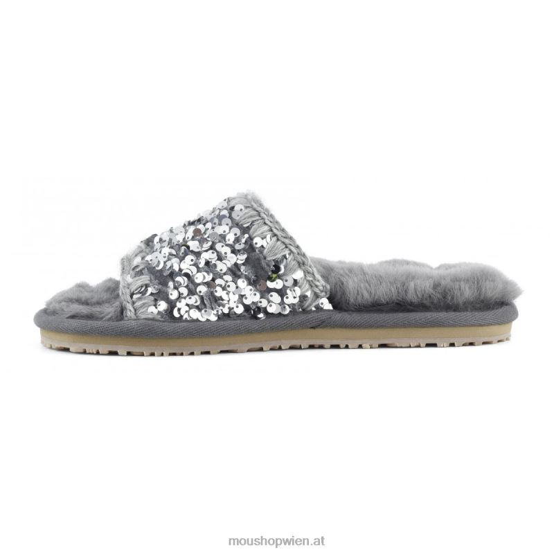 Frauen Slide-Slipper mit Pailletten Mou P660X502 Paillettenstahl