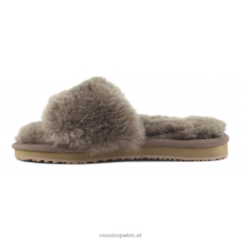 Frauen Slipper aus Schaffellfell Mou P660X484 Elefantengrau