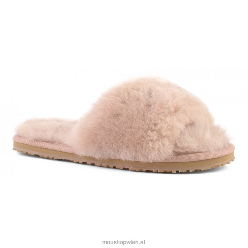 Frauen Slipper aus Schaffellfell Mou P660X488 rosabeige