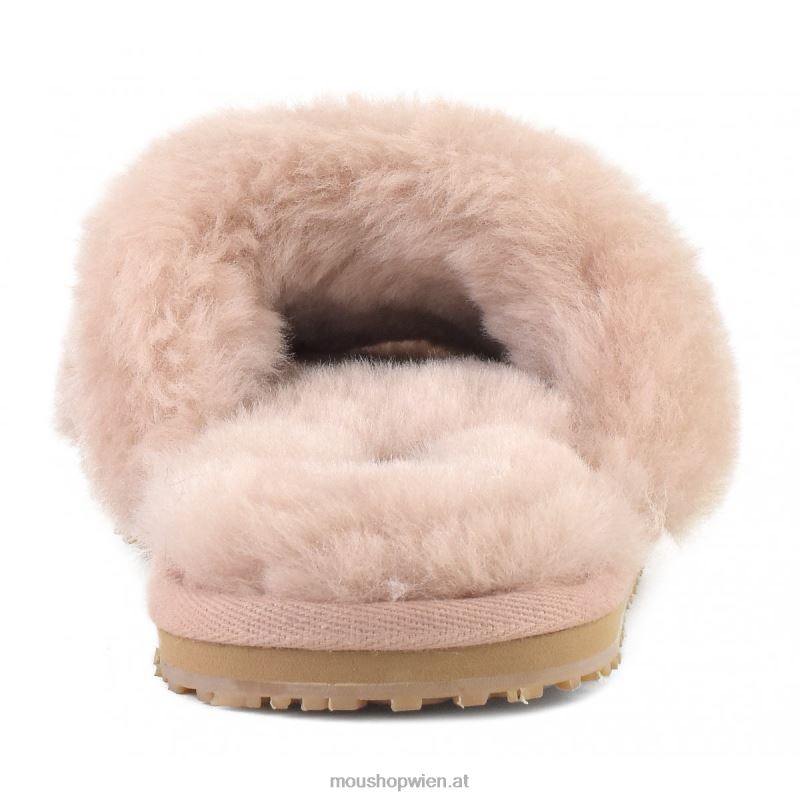 Frauen Slipper aus Schaffellfell Mou P660X488 rosabeige