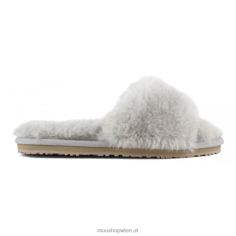 Frauen Slipper aus Schaffellfell Mou P660X489 hellgrau