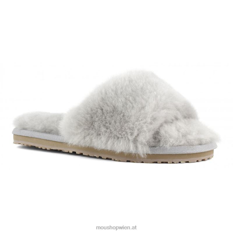 Frauen Slipper aus Schaffellfell Mou P660X489 hellgrau