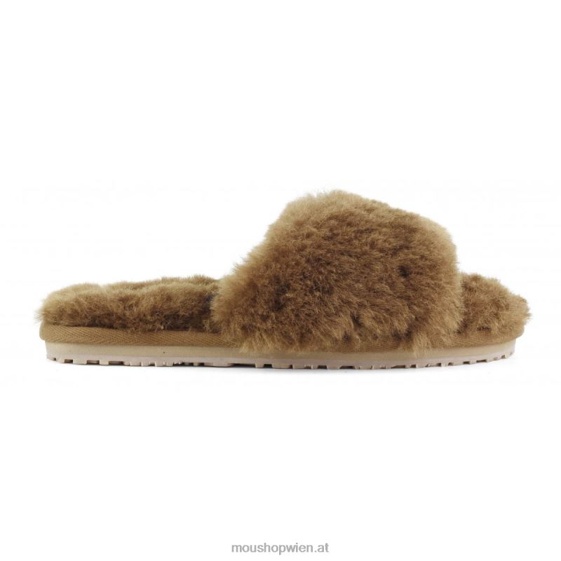 Frauen Slipper aus Schaffellfell Mou P660X493 Cognac