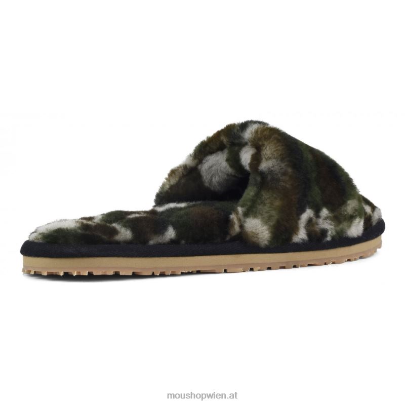 Frauen Slipper aus Schaffellfell Mou P660X494 Tarnung