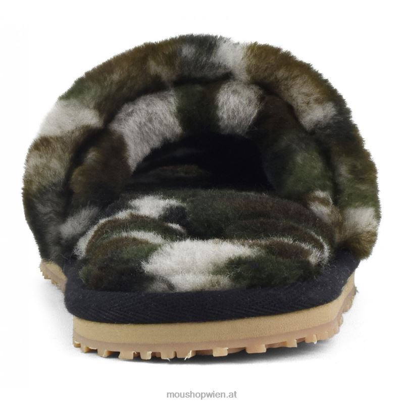 Frauen Slipper aus Schaffellfell Mou P660X494 Tarnung