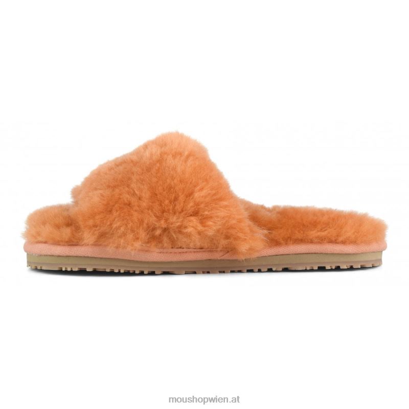 Frauen Slipper aus Schaffellfell Mou P660X495 Aprikosenorange