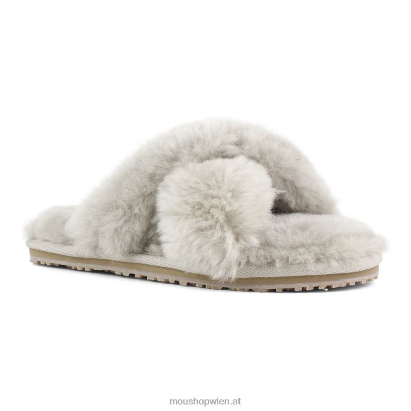 Frauen Slipper mit überkreuztem Fell Mou P660X474 Sand