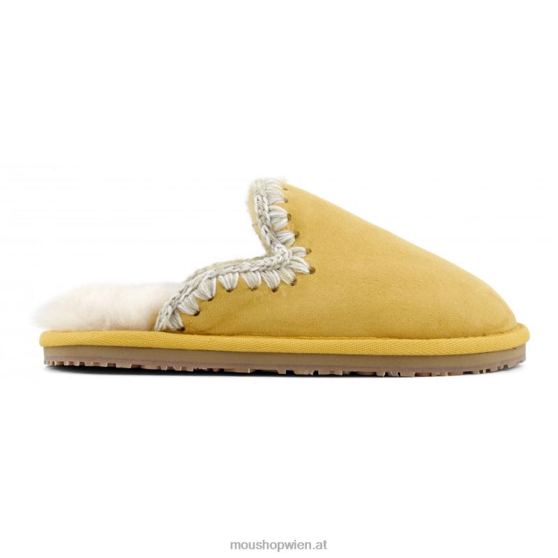 Frauen Wildleder-Slipper mit Eskimostich Mou P660X438 Ananas