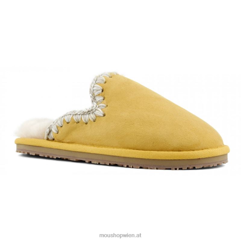 Frauen Wildleder-Slipper mit Eskimostich Mou P660X438 Ananas