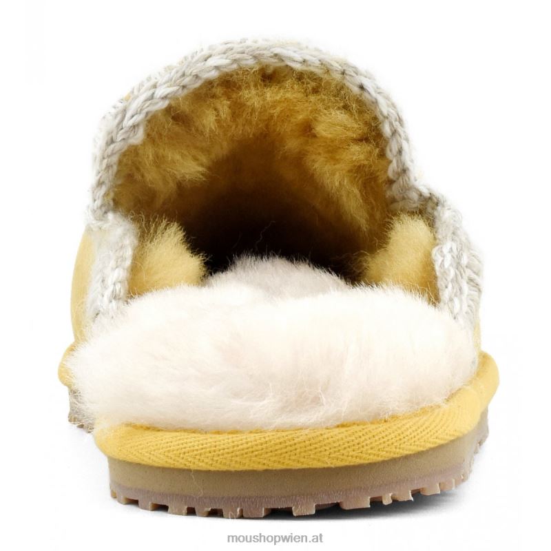 Frauen Wildleder-Slipper mit Eskimostich Mou P660X438 Ananas